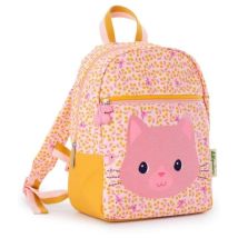 Sac À Dos - Maternelle - Dès 3 Ans - Chat - Rose/jaune - 1 Grand Compartiment - Lilliputiens