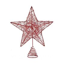 Étoile De Noël Rouge Acier Plastique