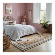 Tapis Laine Oriental Rectangle À Poils Ras Dahlia - 160x230 - Rectangulaire