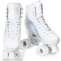 Patin À Roulettes Milla Raven Roller Quad Enfant Mixte 42 Blanc/argent