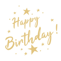 Serviette En Papier Happy Birthday Or X20 Mesa Bella