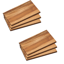 Ensemble De 6 Planches À Découper Ou Petit Déjeuner En Bois D'acacia - 23 X 15 Cm
