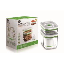 Fosa Set De 2 Récipients En Plastique Mise Sous Vide 2,3l / 1l Pour Alimentation - Couvercle Plastique Type Pp / Silic