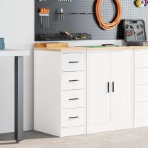 Armoire De Rangement De Garage Blanc 30x51x85 Cm Bois De Pin Vidaxl