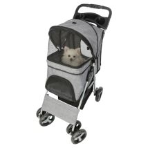 Poussette Pliable Pour Animaux De Compagnie Gris Trixie