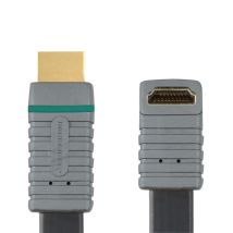 Bandridge 2m Hdmi 270° Câble Hdmi Hdmi Type A (standard) Noir, Gris