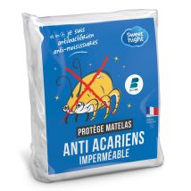 Sweetnight - Protège Matelas 140x200cm Alèse Imperméable, Anti Acariens 100% Coton