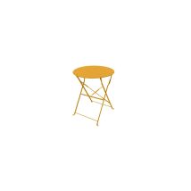 Table Bistrot Pliante Merida Pliante, Acier, Jaune Solaire - Kb8 Import Export