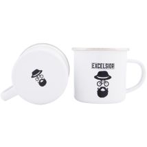 Mug Excelsior 250/300 Ml Blanc Bord Chromé