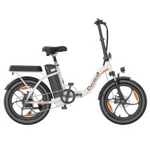 Vélo Électrique Pliable Cheevalry C16-1, 20 " Fat Bike, 48v 16ah 250w Urbain, Blanc