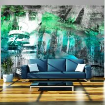 Planete Discount Pd14999-400-280 Papier-peint Papier Peint Non Tissé Vert, Gris