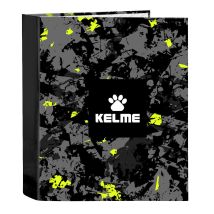 Reliure À Anneaux Kelme Jungle Noir Gris Citron A4 (27 X 33 X 6 Cm)