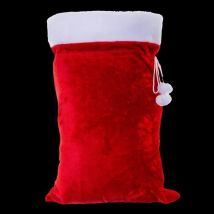 Feeric Lights & Christmas Hotte Peluche - 50 X 70 Cm - Rouge Et Blanc