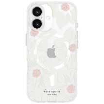 Coque Magsafe Pour Iphone 16 Design Hollyhock Floral Transparent Kate Spade