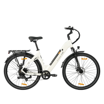 Vélo Électrique De Ville Ttgo C3se, Batterie 36 V 18 Ah, Pneus 28 Pouces, Blanc