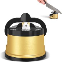 Affûteur De Couteaux Ventouse - Lames Carbure De Tungstène - Affûtage Sécurisé À Une Main - Compact Et Léger
