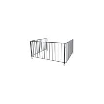 Barrière Sécurité Poêle Aduro 3 Panneaux Métal Laqué Noir 110 X 110 X 60 Cm