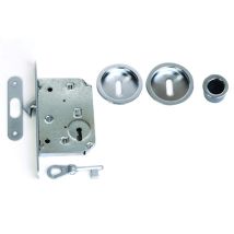 Serrure Clé L Inox Brossé - Blindomax - Pour Porte À Galandage - 488