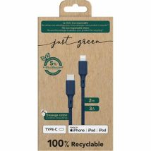 Câble Usb-c Vers Lightning Bigben Connected Jgcblcotmfic2mbl Bleu