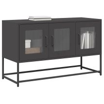 Meuble Tv Noir 100,5x39x60,5 Cm Acier Laminé À Froid Vidaxl