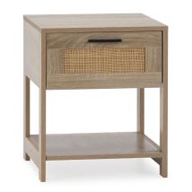 Table De Chevet Dalia 1 Tiroir Couleur Chêne, 40 X 40 X 48 Cm