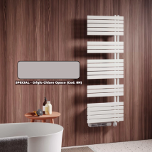 Sèche-serviettes Électrique 750w Gris Clair. Soufflant 1000w Collecteurs A Gauche Soul S Booster - Irsap