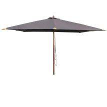 Parasol Droit Toile En Polyester Gecko Jardin 300 X 300 Carre Mat En Bois