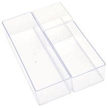 Organisateur Cosmétique - Cosmetic Club - Rangement Modulable - 3 Compartiments - H5 X L22,5 X P7,5 Cm