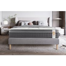 Ensemble Trente 180 X 200 Cm Sommier Kit Gris