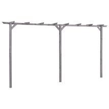 Pergola De Jardin Gris 400x40x205 Bois De Pin Imprégné