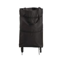 Sac De Courses Pliable Avec Roulettes - Black