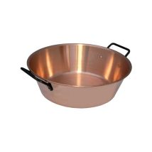 Bassine À Confiture 207031 Cuivre Massif Cuivré 40 Cm 12l Nature Et Saveurs