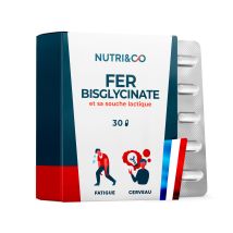 Le Fer Bisglycinate - Carence Et Anti-fatigue - 30 Gélules Vegan - Nutri&Co