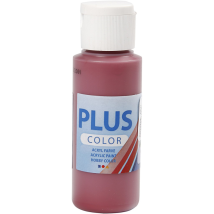 Plus Color Peinture Acrylique Rouge Antique 60 Ml - Peinture Loisirs Créatifs - Séchage Rapide