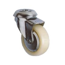 Roue Pivotante Unic En Caoutchouc 42 Mm Beige Avec Pare-fils Rhombus