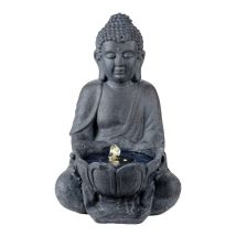 Fontaine De Jardin Lumineo Buda Résine (29,5 X 28 X 45 Cm)