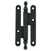 Paumelle À Vase Rustique 110x55mm Gauche Acier Noir Bros 16arg115b