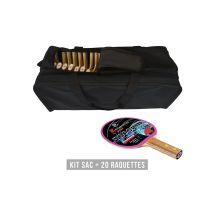 Lot De 20 Raquettes De Tennis De Table Topsin Avec Son Sac Sporti