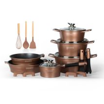 Batterie De Cuisine 17 Pièces Cuivre Royalty Line Rles1014m-cop
