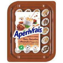 Aperivrais - Fromage Apéritif Noix, Noisettes Et Amandes Croquantes Aperivrais - La Barquette De 100g - 20 Bouchées