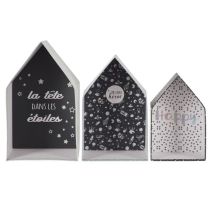 Lot De 3 Boîtes Gigognes - Home Deco Kids - Maison Garçon - Rangement Enfant