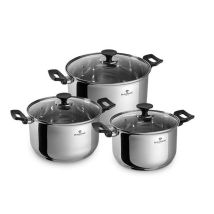 Blaumann Ensemble De 3 Casseroles Inox Compatibles Induction 16/18/20 Cm