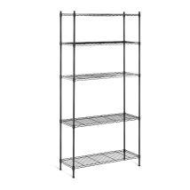 Étagère De Rangement En Fil Ajouré, Noire, 180 X 90 X 35 Cm, Jusqu'à 150 Kg