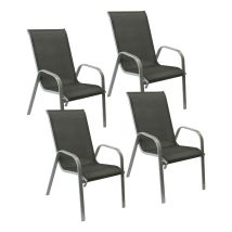 Happy Garden 1225gg-4 Chaise D'extérieur Gris