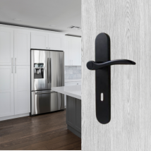 Poignées De Porte Easy-k Ersa Sans Perçage Noires 220x40mm Trou De Clé L