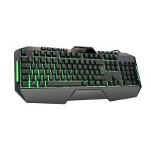 Gamium Clavier Gamer Filaire Ultra Mince, Gaming Keyboard Usb Ergonomique Led Rétro-éclairage Avec Raccourci Multimédia