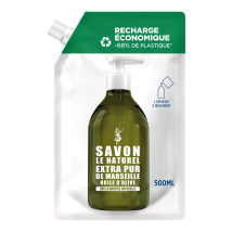 Gel Douche Extra Pur De Marseille Huile D'olive 96% D'origine Naturelle Savon Le Naturel