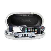 Master Lock Mini-coffre De Rangement Portable Pour Voyage Avec Cable De Securite - Blanc