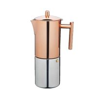 Machine Expresso La Cafetière Lccof10cup En Acier Inoxydable Cuivre 600ml