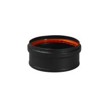 Tampon Cheminée Standard Métal Peint Noir Mat D80 80 Mm Tolerie Generale